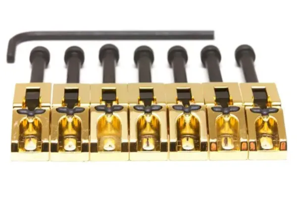 Седло бриджа для электрогитары Graph Tech PG-0080-G7 Floyd Rose Style Gold (7 штук)