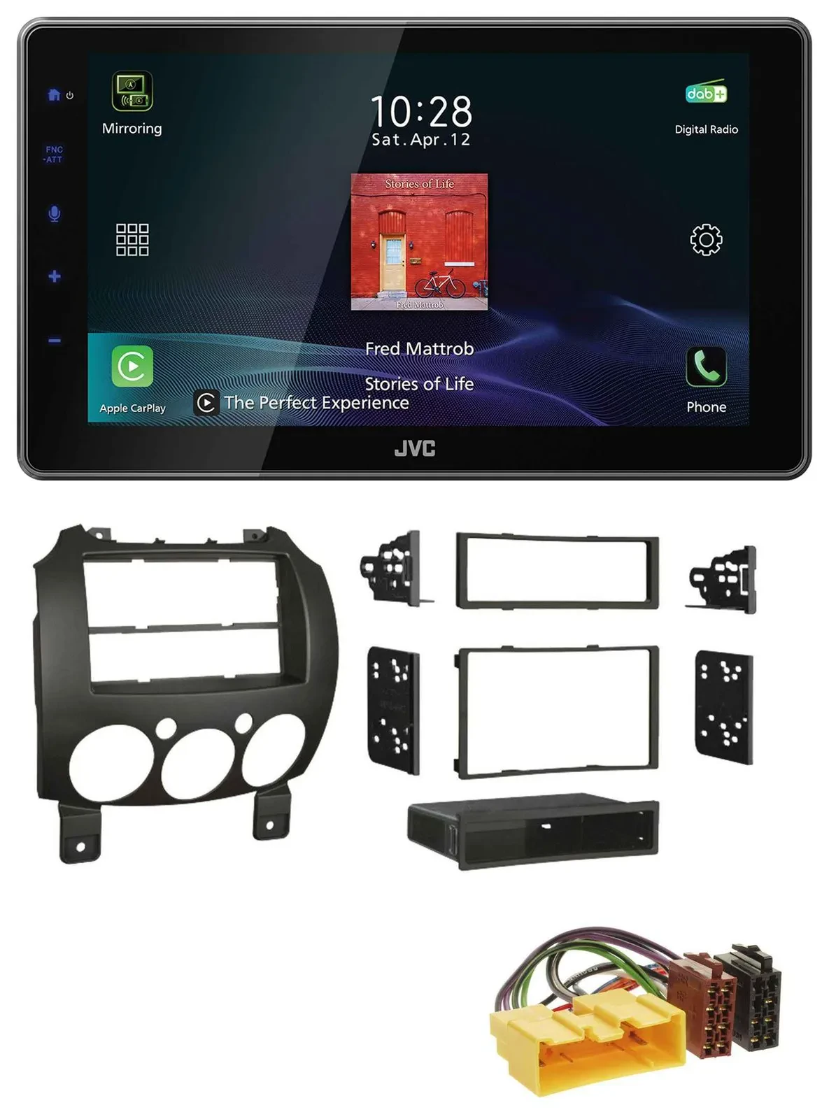 JVC DAB MP3 Bluetooth USB Autoradio für Mazda 2 (ab 2007)