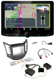 Kenwood Bluetooth DAB TMC 2DIN Lenkrad USB Navigation für Chevrolet Orlando 2011