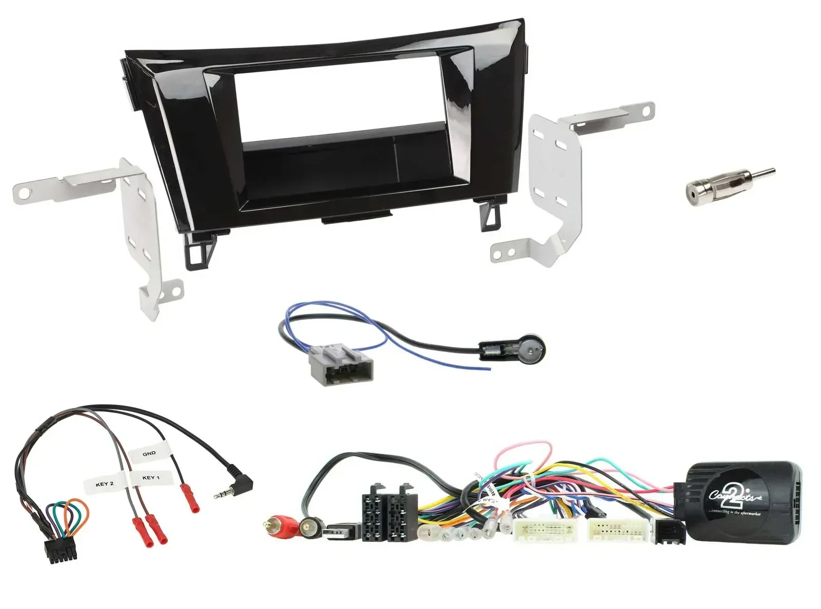 Einbauset Lenkradadapter DIN Autoradio für Nissan X-Trail 14-17 24 Pin Stecker