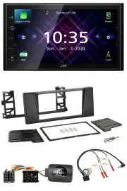 JVC DAB 2DIN Lenkrad Bluetooth USB Autoradio für BMW 5er E39 1997-2001
