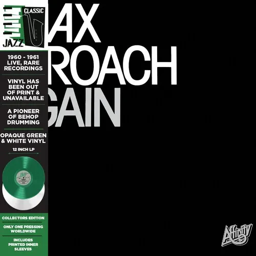 Виниловая пластинка Max Roach - Again - Opaque Green & White [New Vinyl LP] Colored Vinyl, Green, Lt