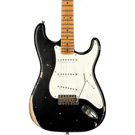 Fender CS LE 50s Dualmag II Compound Radius Stratocaster Relic Guitar Black
