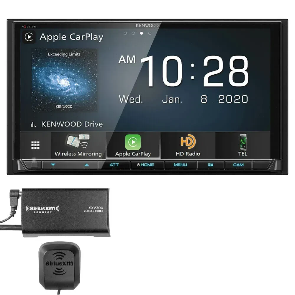 Автомагнитола Kenwood DMX908S 6.95" с SiriusXM-тюнером (набор)