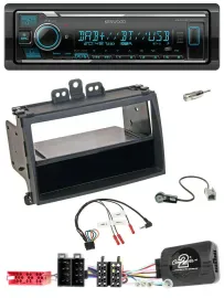 Kenwood Bluetooth Lenkrad DAB USB Autoradio für Hyundai i20 09-11 schwarz Rubber