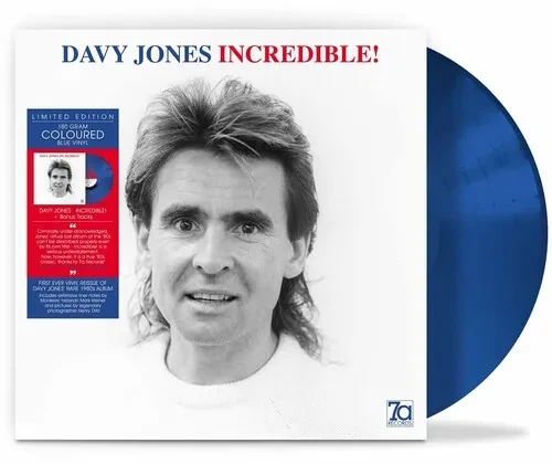 Виниловая пластинка Davy Jones – Incredible! 180 г, прозрачный синий винил (Релиз 2024)