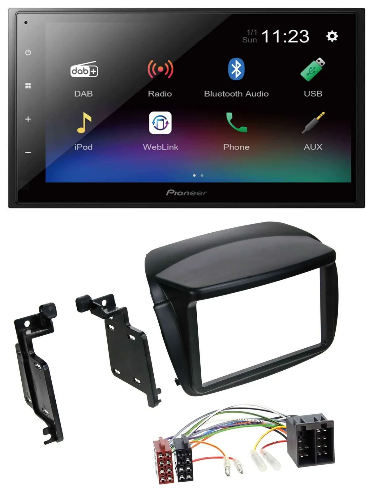 Автомагнитола для Fiat Doblo/Opel Combo Pioneer 2DIN USB Bluetooth DAB MP3