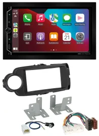 ESX 2DIN DAB USB MP3 Bluetooth Autoradio für Toyota Yaris 11-20 schwarz
