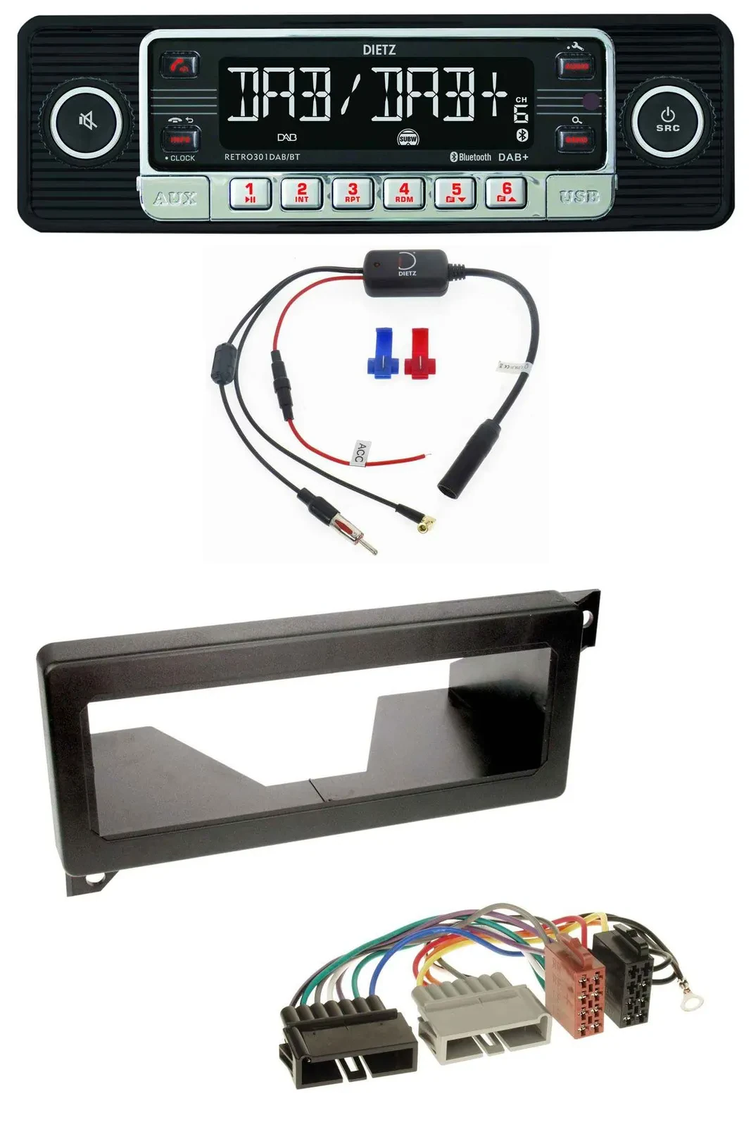 Dietz MP3 DAB Bluetooth USB Autoradio für Chrysler Voyager Vision Neon Jeep Gran