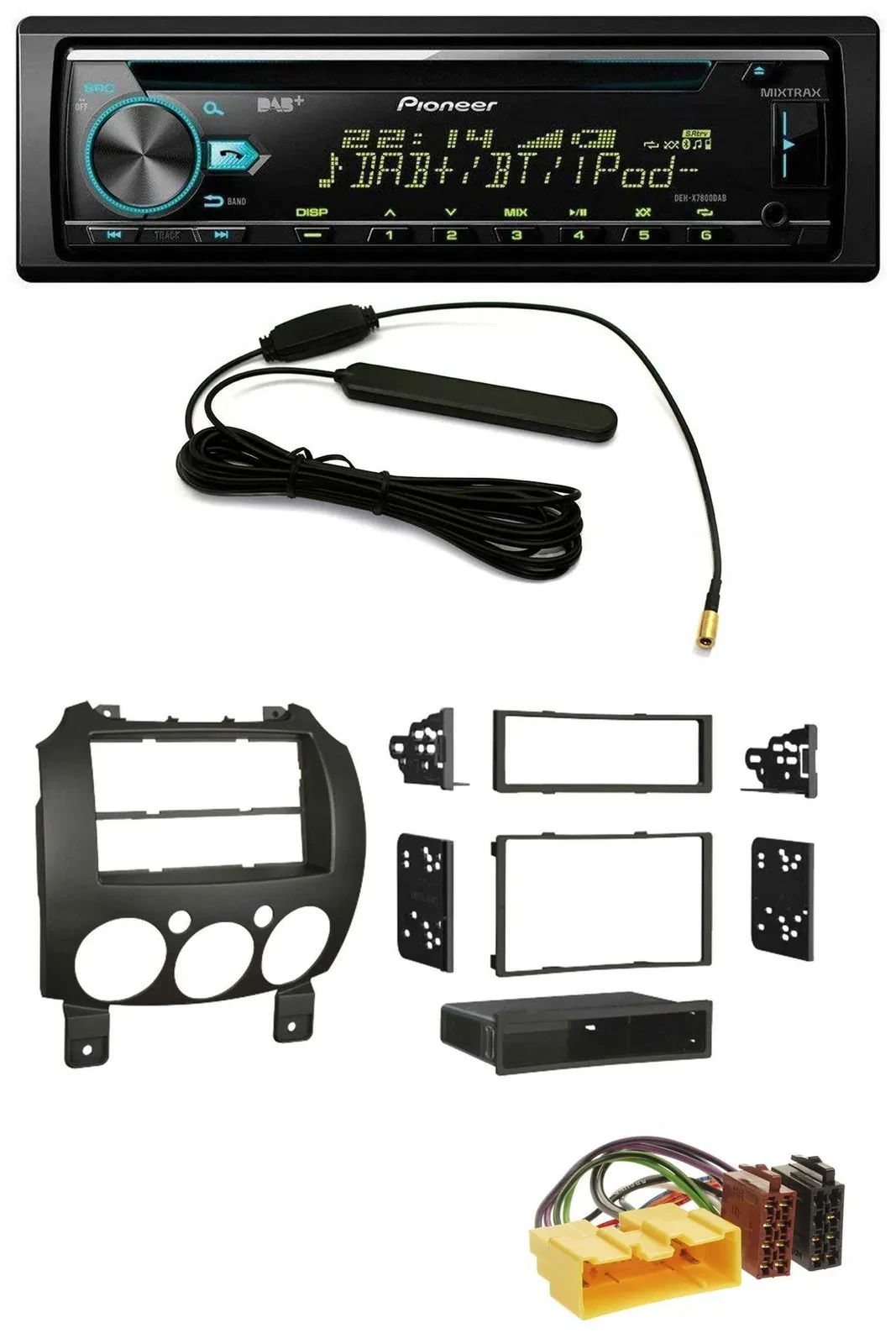 Автомагнитола для Mazda 2 (с 2007) Pioneer CD/MP3, AUX, DAB, USB