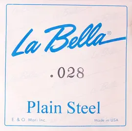 Струна для акустической и электрогитары La Bella PS028, сталь, калибр 28