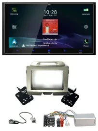 JVC USB Bluetooth 2DIN DAB Lenkrad Autoradio für Kia Sportage 3 2010-2015 silber