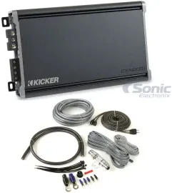 Kicker 43CXA12001 1200W Class D Monoblock Car Audio Amplifier + Amp Wire Kit