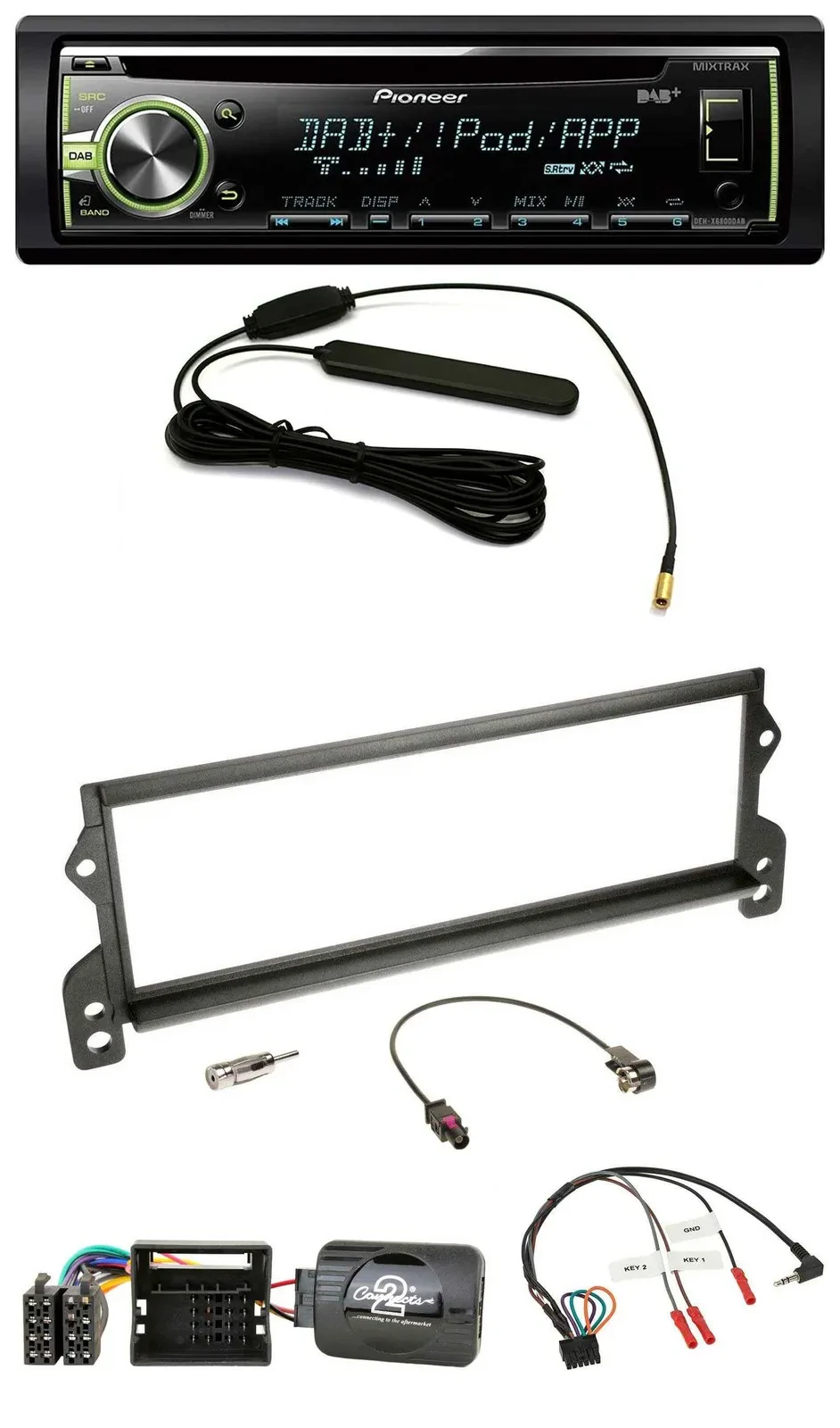 Автомагнитола для Mini (2001–2006, MOST) Pioneer MP3 USB CD DAB с управлением с руля