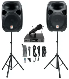 Микрофонная радиосистема Audio-technica ATW-3212/C710EE1, ручной, с активными акустическими системами RPG122K (набор)