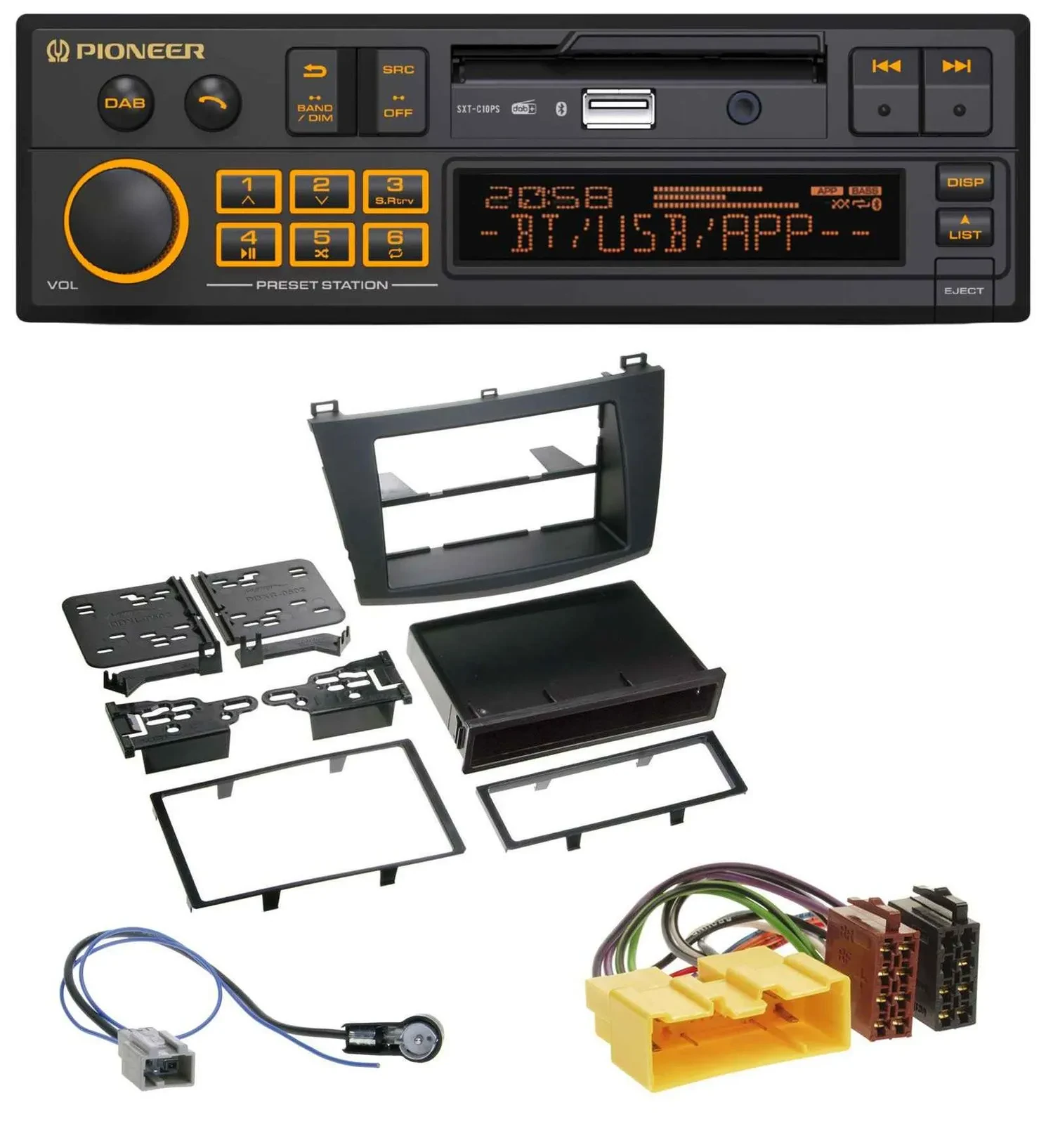 Автомагнитола Pioneer DAB, MP3, USB, Bluetooth для Mazda 3 (с 2009)