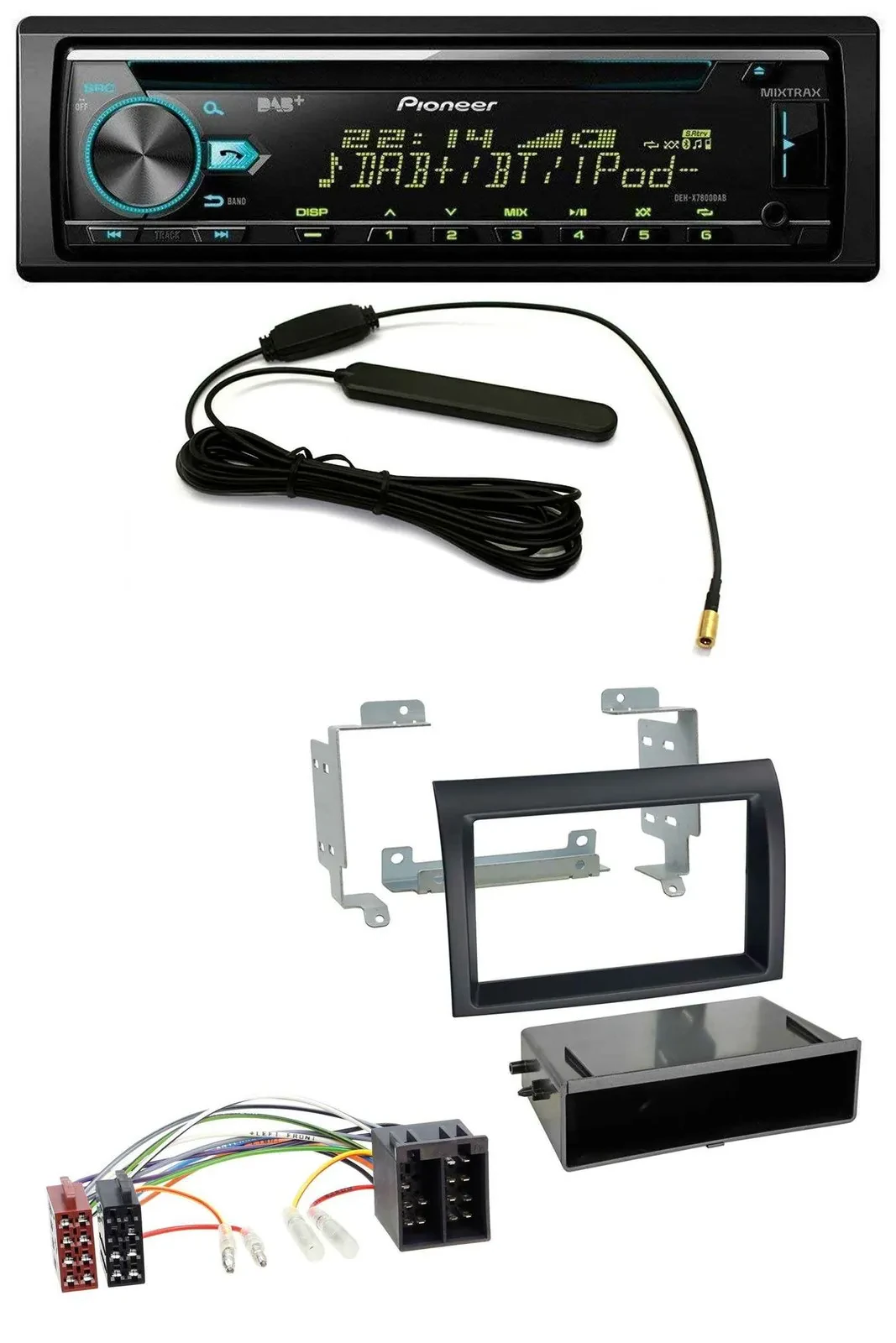 Автомагнитола Pioneer CD/MP3/AUX/DAB/USB для Citroen Jumper / Fiat Ducato (2006–2011) черная