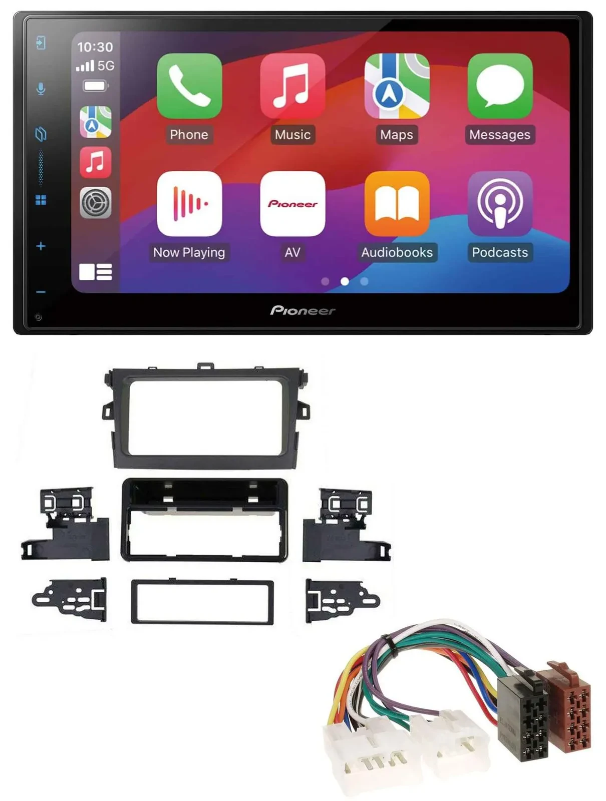 Pioneer DAB USB MP3 Bluetooth 2DIN Autoradio für Toyota Corolla 2009-2013 silber
