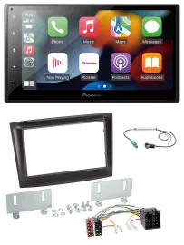 Pioneer DAB Bluetooth 2DIN USB MP3 Autoradio für Fiat Doblo ab 15 schwarz