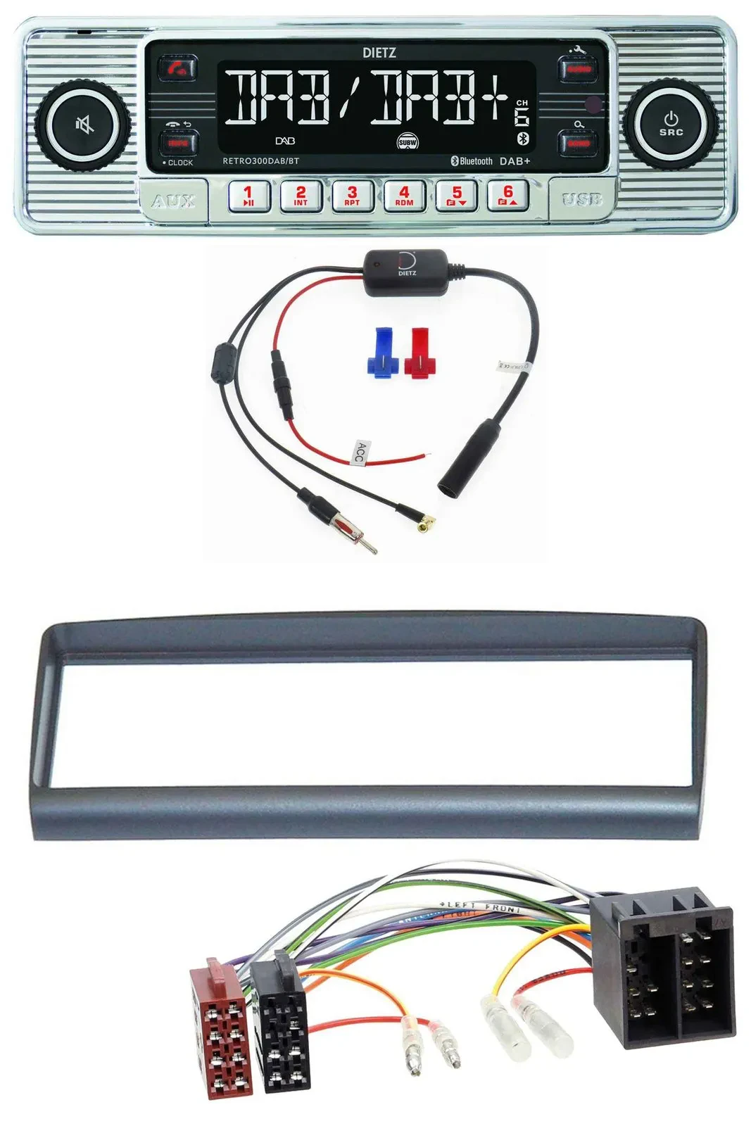 Dietz DAB USB MP3 Bluetooth Autoradio für Alfa Romeo Spider GTV 1994-2005