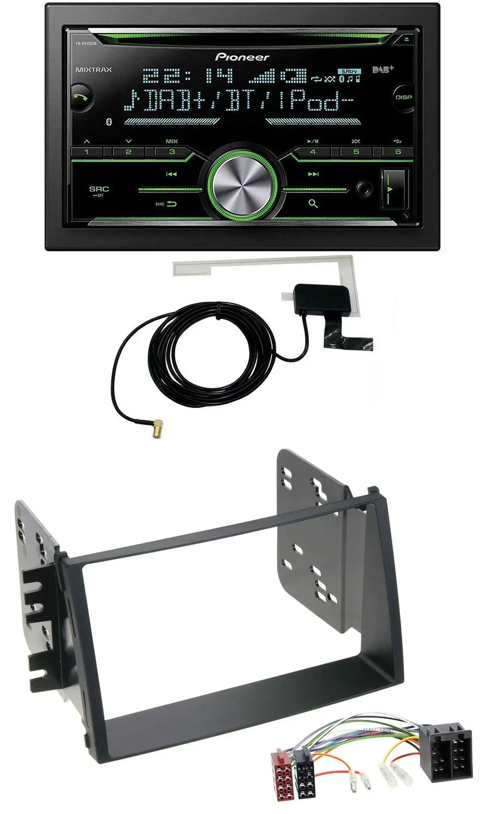 Pioneer CD USB MP3 Bluetooth 2DIN DAB Autoradio für Kia Soul (AM, 2008-2011)