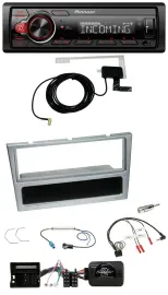 Pioneer USB Lenkrad DAB Bluetooth Autoradio für Opel Corsa C Tigra Meriva silber