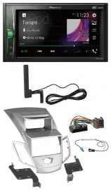 Pioneer MP3 DAB AUX 2DIN Bluetooth Autoradio für Ford Fiesta 2010-17 Display sil
