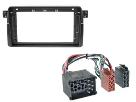 Radioeinbauset für 9 Zoll Autoradio für BMW 3er E46 1998-2001 Rundkontakt
