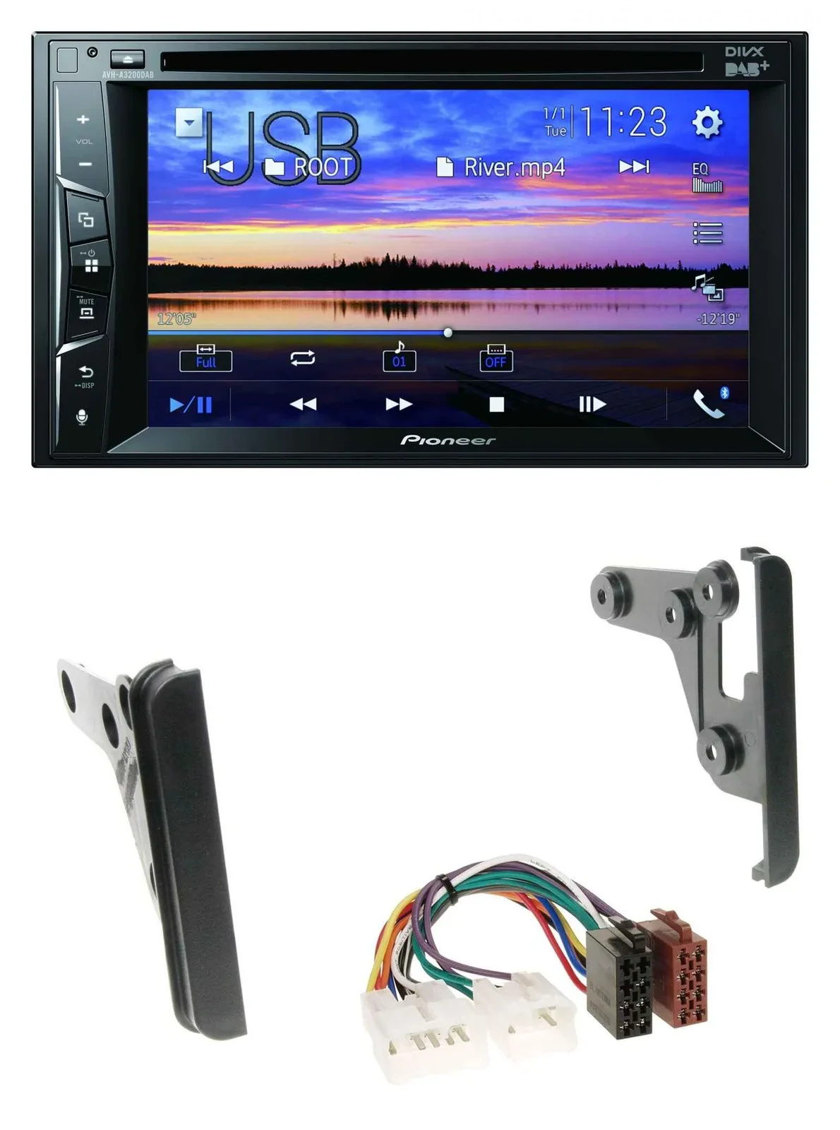 Pioneer Bluetooth 2DIN USB DVD DAB MP3 Autoradio für Toyota Highlander MR2 Sequo