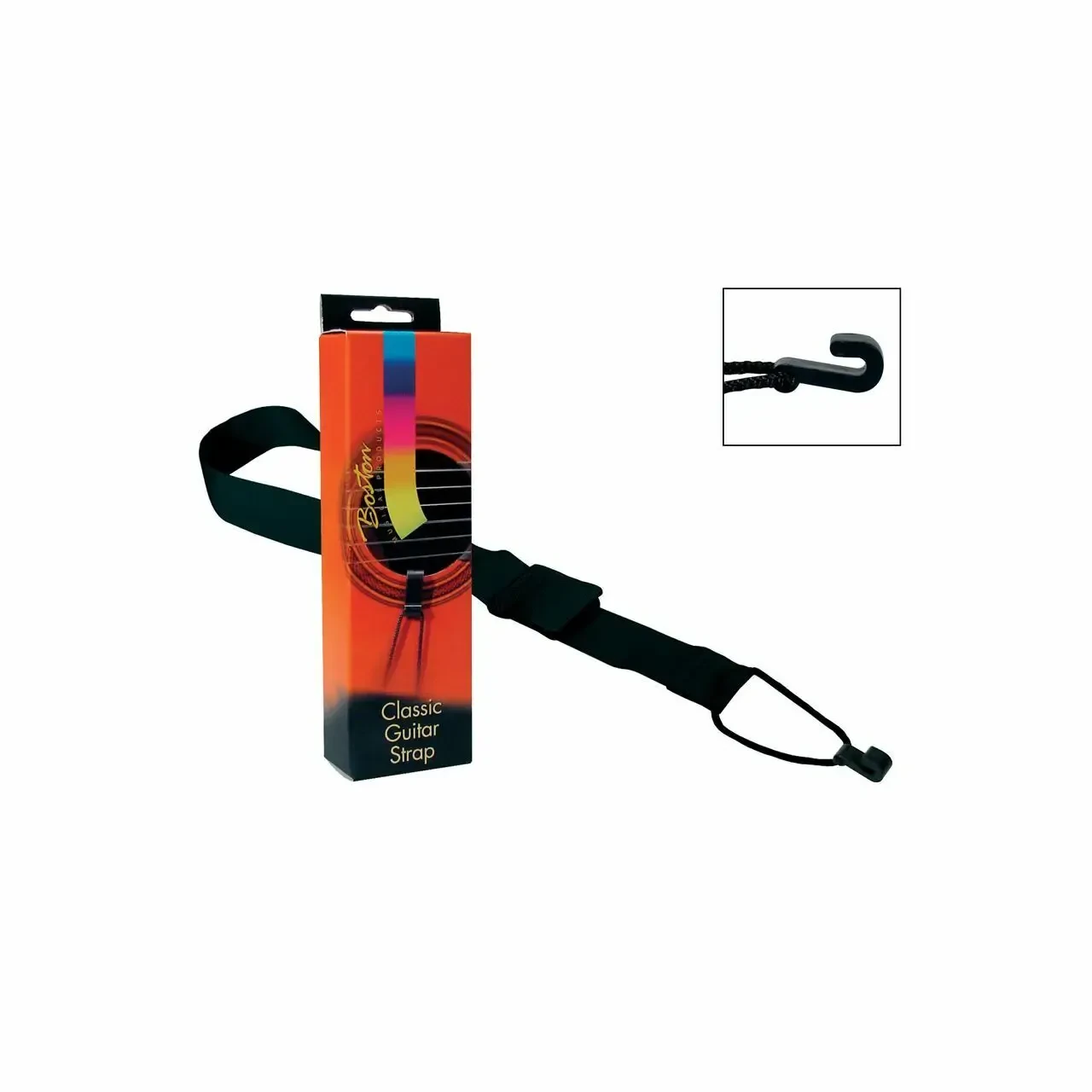 Ремень для классической гитары BOSTON SK-40-BK Schallochgurt für Konzertgitarre - 40mm Schwarz