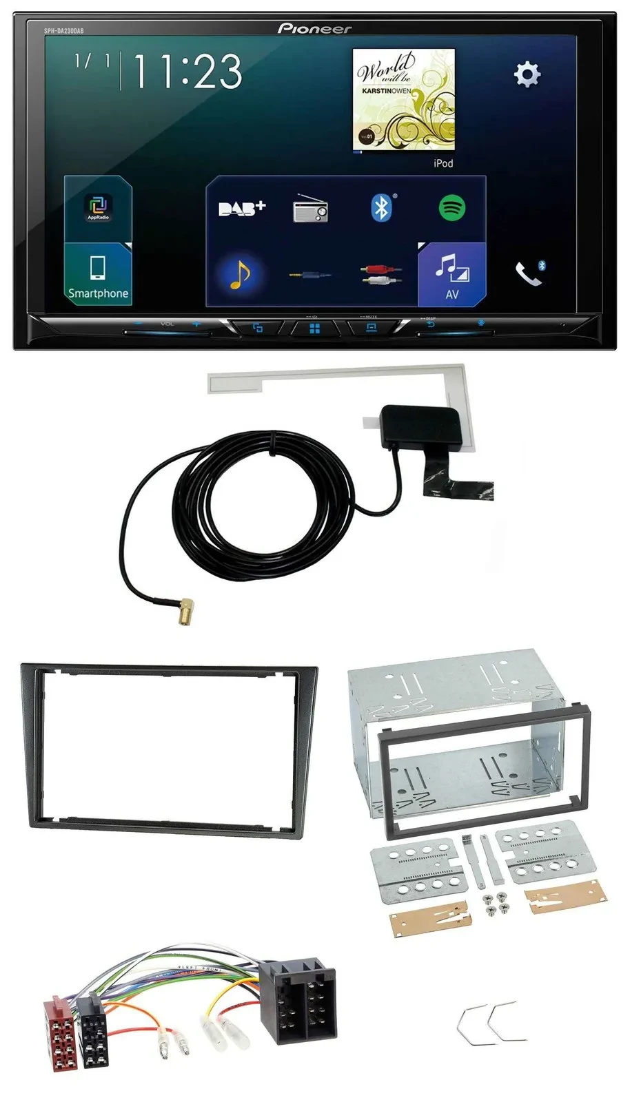 Pioneer 2DIN DAB USB MP3 Bluetooth Autoradio für Opel Combo C Corsa C Tigra Meri