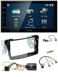 Kenwood 2DIN Bluetooth Lenkrad USB DAB Autoradio für Hyundai i40 ab 2011 VF Klav