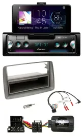Автомагнитола Pioneer USB Bluetooth DAB для Alfa Romeo GT/147 серебристая с монтажным карманом и поддержкой управления с руля