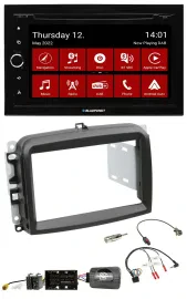 Blaupunkt 2DIN Lenkrad Bluetooth USB TMC DAB Navigation für Fiat 500 L ab 2012