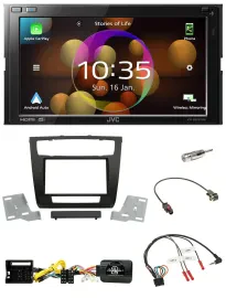 JVC DAB Lenkrad 2DIN Bluetooth USB Autoradio für BMW 1er aut. Klima E81/E82/E87/