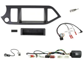 Einbauset Lenkradadapter DIN Autoradio für Kia Picanto ab 2011 AUX USB Start-Sto