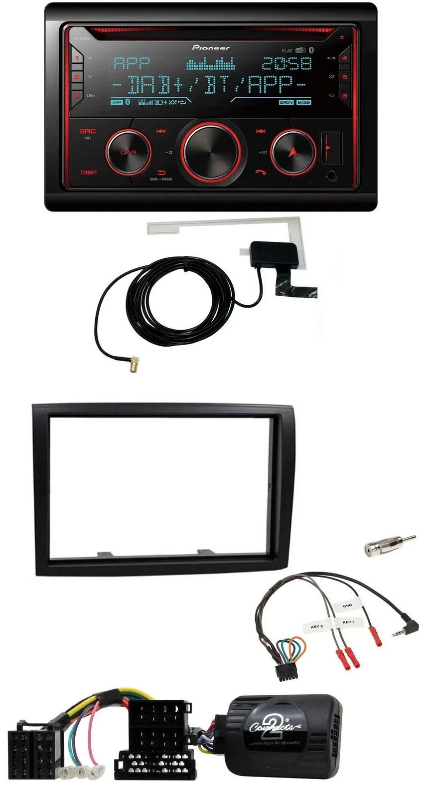 Автомагнитола Pioneer 2DIN DAB, USB, CD, Bluetooth для Citroen Jumper/Peugeot B