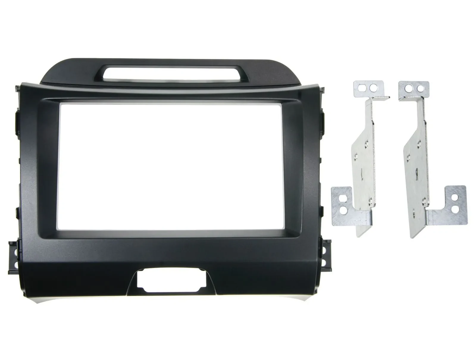 Einbaurahmen Set Doppel DIN Autoradio für Kia Sportage 3 2010-2015 schwarz