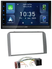 JVC DAB Bluetooth MP3 USB 2DIN Autoradio für Alfa Romeo 147 GT 00-10 silber