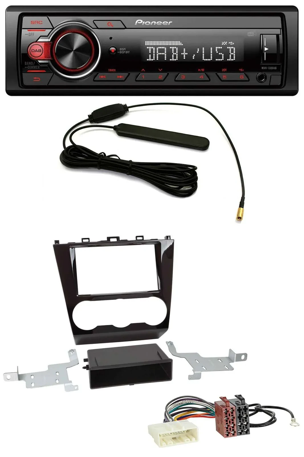 Pioneer MP3 DAB 1DIN AUX USB Autoradio für Subaru Forester SJ Facelift ab 15