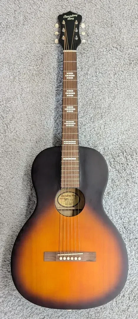 Recording King RPS-9-BSN Limited Edition Single 9 Series O Acoustic Guitar -Bstk