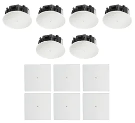 Потолочная акустика JBL Control 426LP 6.5" 70V/12Ω с квадратными решётками (набор, 6 шт.)