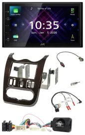 JVC DAB 2DIN Lenkrad Bluetooth USB Autoradio für Dacia ab 12 dunkelbraun