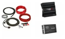 Cerwin Vega CVP800.2D 85W 2-Channel Amplifier with NVX LOC & 8 Gauge Amp Kit