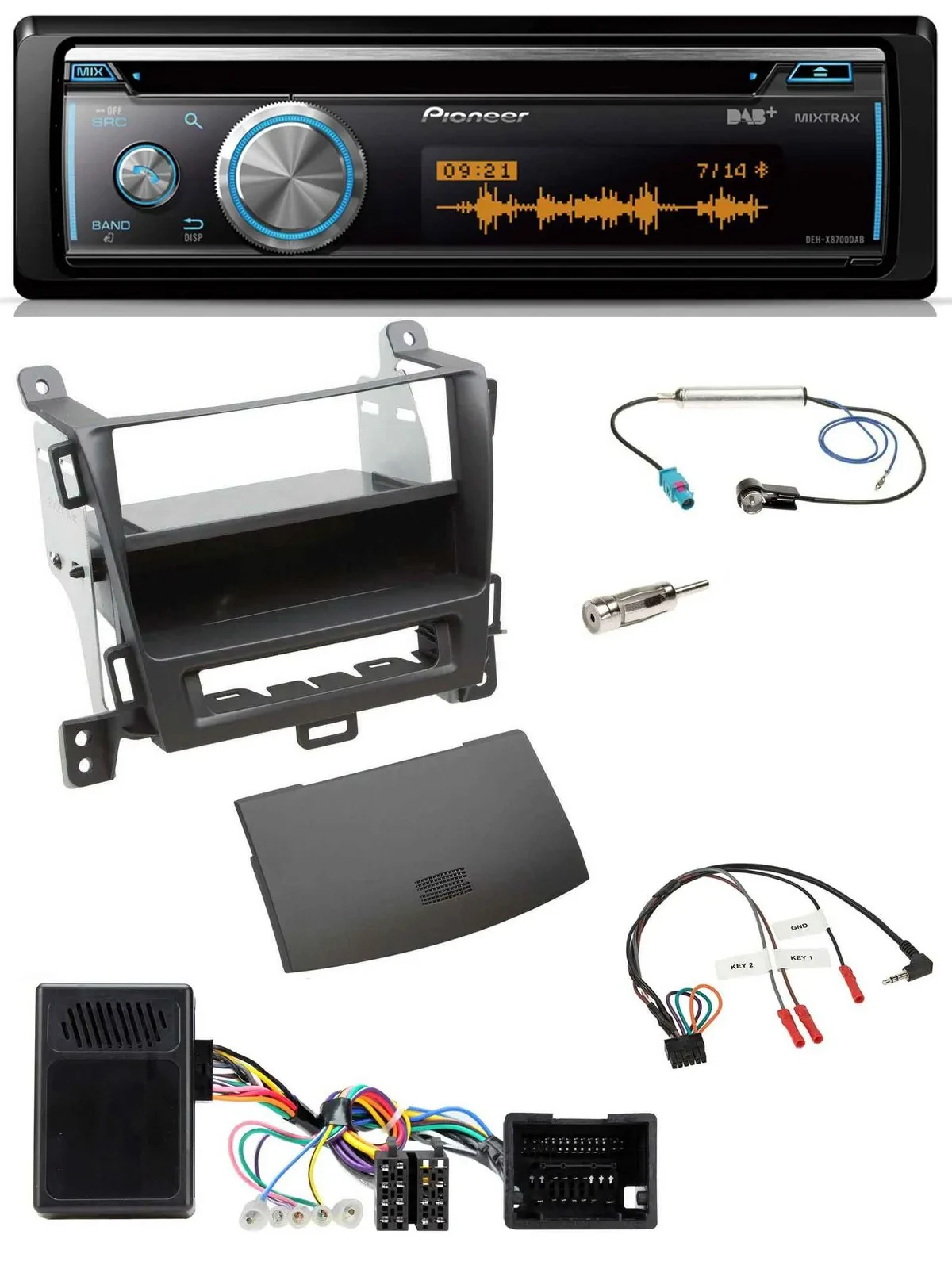 Pioneer Lenkrad DAB USB CD Bluetooth Autoradio für Opel Tourer Zafira ab 2013 je