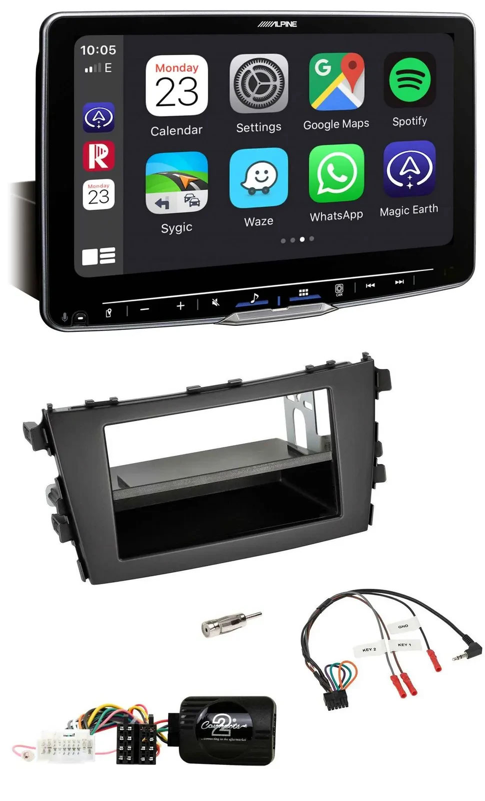 Alpine Bluetooth Lenkrad USB DAB Autoradio für Suzuki Celerio LF ab 2014