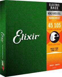 Струны для бас-гитары Elixir NanoWeb XL 14087 45-105