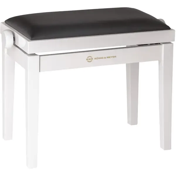 Банкетка для клавишных K&M 13711 Piano Bench Wooden Frame White Glossy Finish