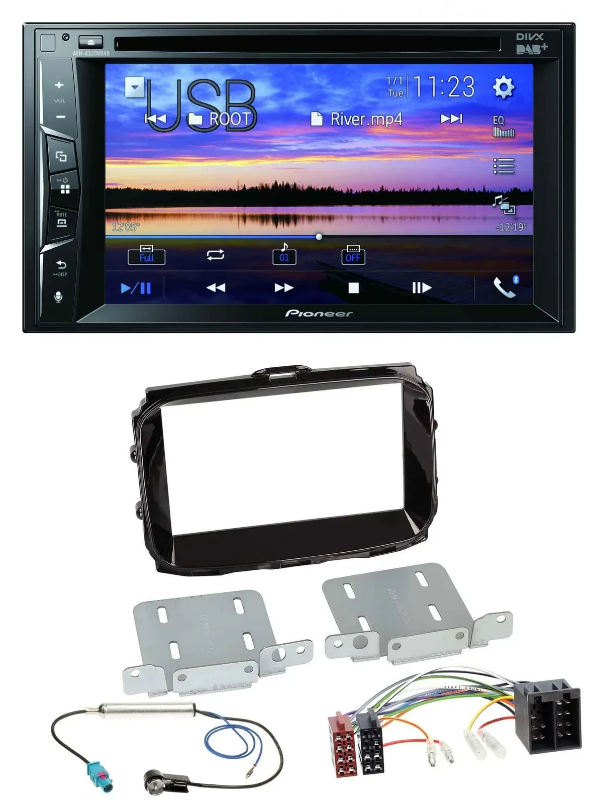 Автомагнитола для Alfa Romeo Pioneer 2-DIN Bluetooth USB DVD DAB MP3