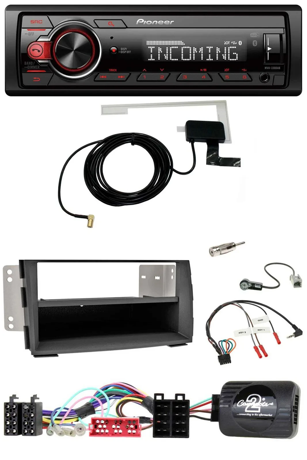 Pioneer USB Lenkrad DAB Bluetooth Autoradio für Kia Venga (2010-2019)